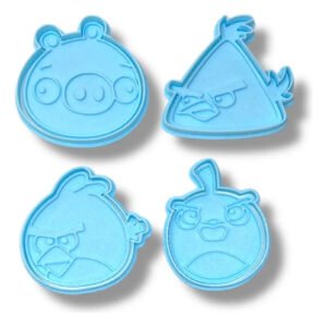 Kit Cortantes De Repostería Galletitas Masa Angry Birds