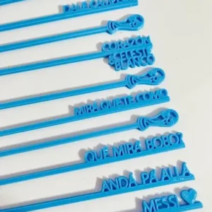 10 Revolvedor Agitador Trago Bebida Fiesta Messi Futbol Arg Multicolor