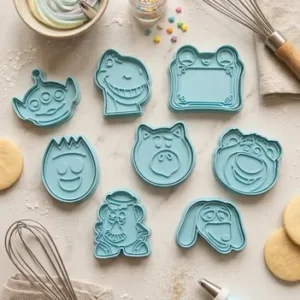 Kit Cortantes + Sello Toy Story Amigos Molde Galletas Cookie Celeste
