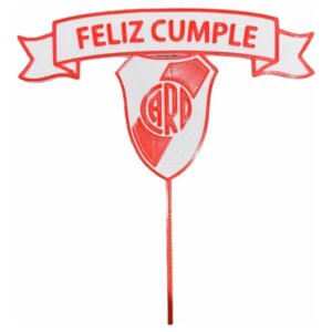 Cake Topper Cartel Torta River Plate Decoración Cumpleaños