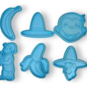 Kit Cortantes Repostería Galletitas Jorge El Curioso Cookie Celeste