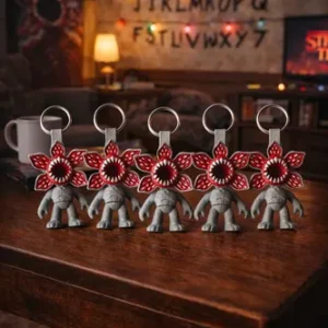 Llavero Stranger Things Demogorgon X5 Articulado Gris