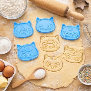 Kit Cortantes De Galletitas Supergatitos Kitties Repostería Celeste