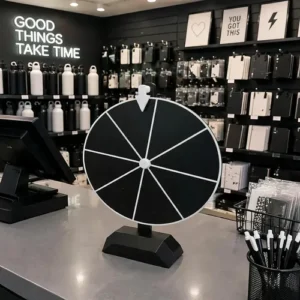 Rueda Fortuna 20cm Ruleta Giratoria De Premios Negra Blanca