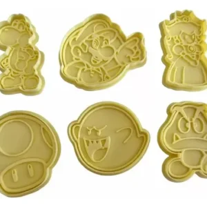 Kit Cortantes Repostería Galletitas Fondant Masa Mario Bross 1