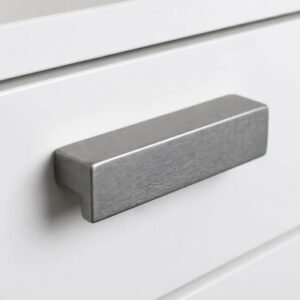 Tirador Manija Para Cajón Puerta Mueble Plástico 3d Plateado Tirador Rectangulo