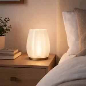 Velador Lampara Nordico Moderno Mesa De Luz Escritorio X1 Marrón Claro Nordico Flor