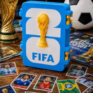 Caja Para Figuritas Mundial Fifa 2026 Organizador Estuche Celeste