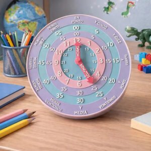 Reloj Aprender Hora Didactivo Minutos Agujas Movil Plastico Varios