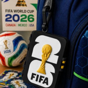 Caja Figuritas Llavero Mundial Fifa 2026 Estuche Argentina Mundial 2026 Negra