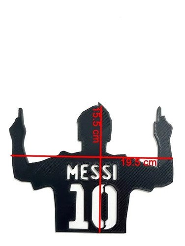Adorno Messi para pared o puerta – Figura con el 10 - Imagen 2