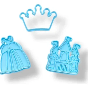 Kit Cortantes Princesa Castillo Corona Galletitas Repos Masa