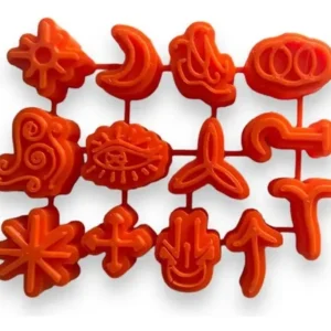 Sello Letras Runas Wicca Bruja Cerámica Arcilla Masa Fondant Varios