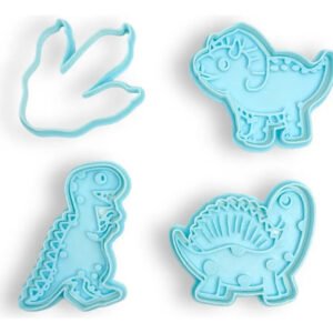Kit Cortantes De Repostería Galletitas Masa Dinosaurios