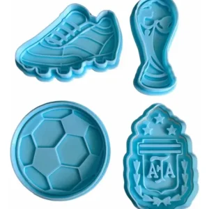 Kit Cortantes Reposteria Mundial Argentina Afa Copa Galleta