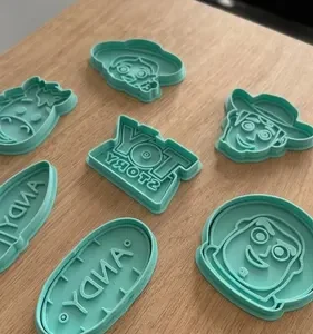 Kit Cortantes + Sello Toy Story Molde Galletas Cookies Celeste