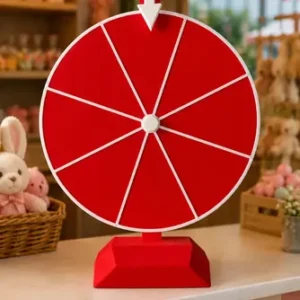 Rueda De Fortuna 20cm Ruleta Giratoria Premios Roja