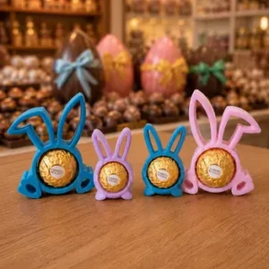 Pack 4 Conejitos Porta Bombones Ferrero Rocher Conejo Pascua