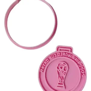 Cortante Marcador Medalla Del Mundo Mundial Qatar Galletita