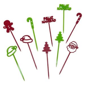 Pinchos Picadas Motivos Navideños Surtidos X 10u Modelo 1