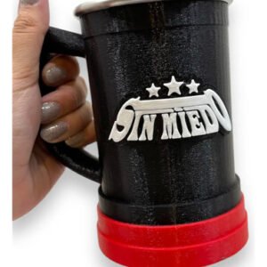 Vaso Chop Un Tiro Sin Miedo Jarra Fernet Birra Cervez 500ml Negro