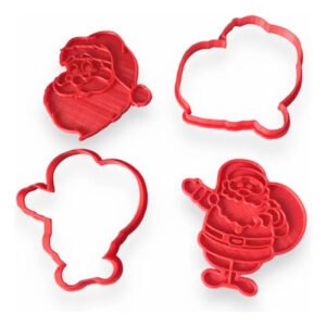 Kit Cortantes Repostería Galletitas Masa Papa Noel