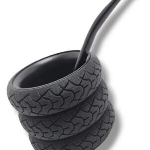 Mate Rueda Auto Neumatico + Bombilla 3dimensionate Negro Cubiertas