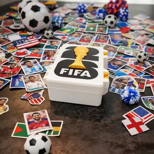 Caja Para Figuritas Mundial Fifa 2026 Organizador Estuche Mundial 2026 Caja Figuritas Blanca