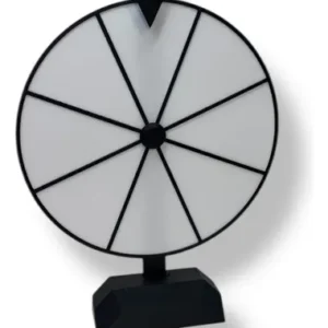 Rueda De La Fortuna 20cm Ruleta Giratoria De Premios Blanca Con Negro