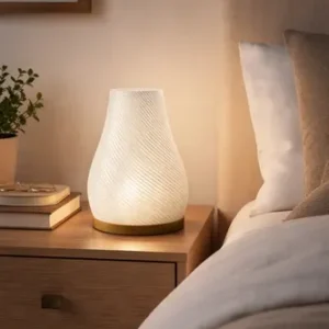 Velador Lampara Nordico Moderno Mesa De Luz Escritorio X1 Marrón Claro Nordico Nuclear