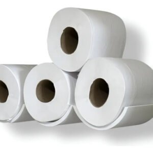 Soporte Porta Rollo Papel Higenico Organizador De Pared 3d Blanco