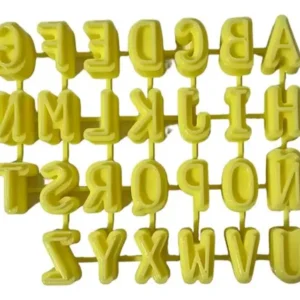 Sello Letra Abc Mayusc Cerámica Arcilla Tamaño2 Varios