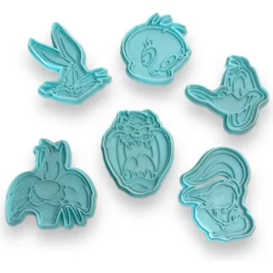Kit Cortantes Looney Tunes Repostería Galletitas Cookies 3d Varios