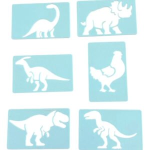 Stencil Dinosaurios Animales X6 Unid Deco