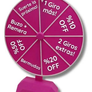 Rueda De Fortuna 20cm Ruleta Giratoria Premios Personalizada