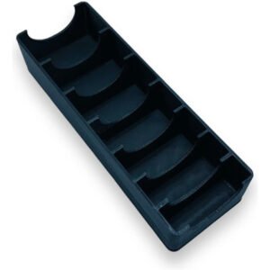 Porta Peines Organizador Alzas Máquina Barbería Peluqueria Negro