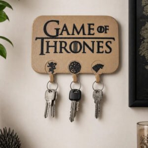 Porta Llaves Game Of Thrones Pared + Llaveros Got Colgante Marrón