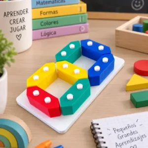 Juego Montessori De Numeros Didactico Encastrable Blanco