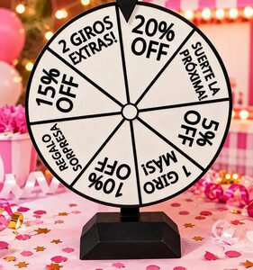 Rueda Fortuna 20cm Ruleta Giratoria Con Premios Predefinidos