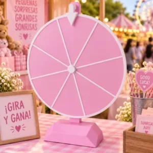 Rueda De La Fortuna 30cm Ruleta Giratoria De Premios Rosa